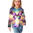 thumbnail image 3 of Jinhomg Kids Boys Girls Thin Shirts 2026 Novelty Funny Graphic Print T-Shirts Loose Fit Comfy Long Sleeve Crew Neck Pullovers Casual Spring Tops Multicolor 120, 3 of 6