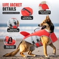 thumbnail image 6 of Amztom Dog Life Jacket  for Swimming – Adjustable Buoyancy Aid Flotation Vest for Boating Pool Beach, Safety Flotation Vest for Medium Dogs (Red,M), 6 of 7