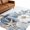 White Blue, variant on Coastal Fall Area Rugs 4'x6', Washable Small Throw Rugs for Office Bathroom, Thanksgiving Blue Pumpkins Starfish Coral Indoor Outdoor Rug Non-Slip Low Pile Carpet Runner Reversible Floor Mats