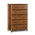 thumbnail image 6 of Grain Wood Furniture Shaker 5-Drawer Solid Wood Chest with a Walnut Finish, 6 of 7