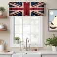 thumbnail image 2 of Curtain Valance for Windows, Vintage Union Jack Flag Kitchen Valances Rod Pocket Short Curtains, Reerto Flags Of The United Kingdom Window Valance for Bedroom Bathroom Living room 42x12in, 2 of 9