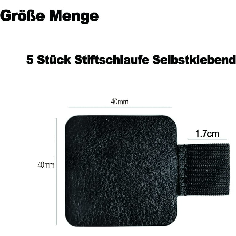 5 Stks/set Zelfklevende Pen Houder Loop Lederen Potlood