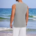 thumbnail image 4 of Rigardu tank tops men Men's Spring And Summer Daily Casual Sleeveless V Neck Vest T Shirt tank top for men Grey + S, 4 of 5