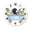 FFclock013, variant on ZXCXRQFa Desk Clocks Cute Zebra In The Bathtub Clock Wall Decor Battery Operated Floral Clocks Spring Wall Clocks Round Desk Clock 10 in Non Ticking Analog Bathroom Clocks