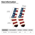 thumbnail image 2 of Disketp Vintage American Flag Unisex Crew Socks Lightweight Breathable Ventilation Ankle Socks, Mid-calf socks for Daily, 2 of 6