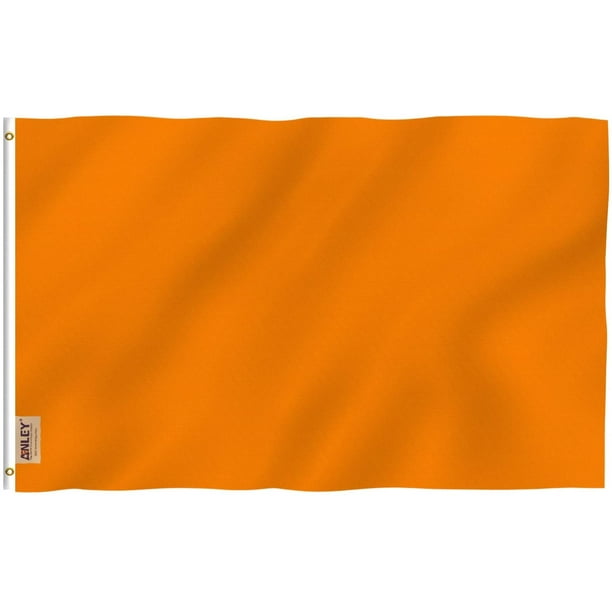 ANLEY Fly Breeze 3x5 Foot Solid Orange Flag - Plain Orange Flags ...
