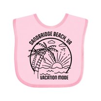 Inktastic Summer Vacation Mode Sandbridge Beach Virginia Boys or Girls Baby Bib