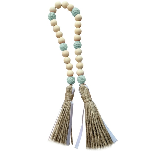 Handmade Wooden Bead Garland Gift With Tassels Farmhouse Wall Hanging Home Decor Com - Home Decor Wooden Beads Handmade Wooden Bead Garland Gift With Tassels Farmhouse Wall Hanging Home Decor Com - Home Decor Wooden Beads