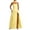 DT-Yellow, variant on DailyTrove Women's Two-Tone Strapless High-Slit Maxi Dress - Polyester Formal Evening Gown, Edgy for Galas & Weddings