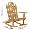 thumbnail image 4 of vidaXL Adirondack Rocking Chairs 2 pcs Solid Wood Teak, 4 of 5