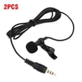 thumbnail image 1 of Micrófono con clip, cuello, solapa, solapa, micrófono con cable, entrevista, reunión, discurso, micrófono portátil, 2 piezas Jumpingount EL4440-02B, 1 of 2