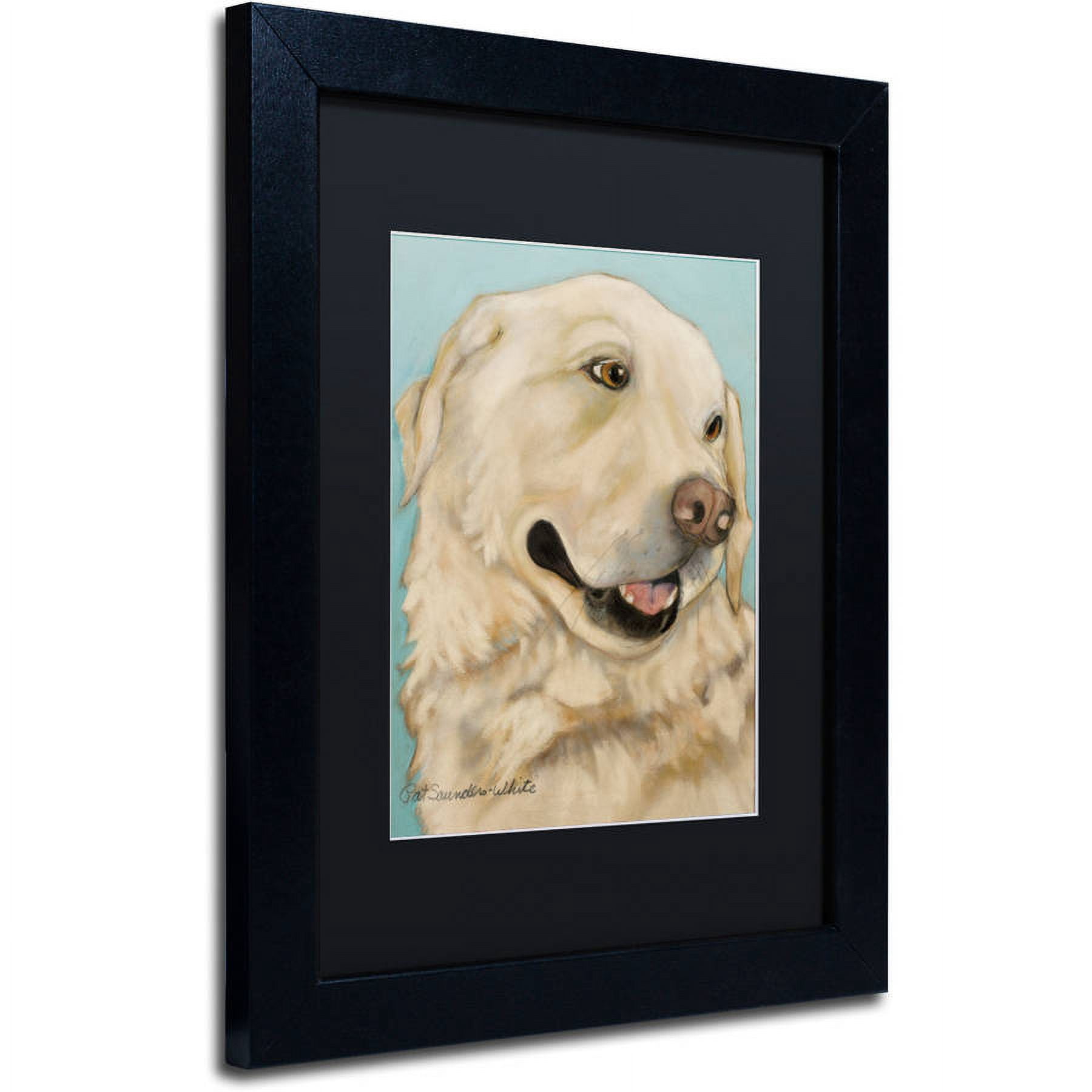 Trademark Fine Art "Jasper" Canvas Art by Pat Saunders-White, Black Matte, Black Frame