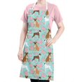 thumbnail image 5 of Cute Boxer Dog and Flowers Florals Apron-Garden Aprons for Women with Pockets-Cotton Linen Waterproof Kitchen Cooking Gardening Aprons Adjustable for Kitchen,Cooking,BBQ and Salon 33x27 Inch, 5 of 7