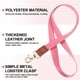 thumbnail image 3 of Lanyard de clave Uxcell, moderno lanyard para identificaciones, correa larga con clip de metal rosa, 3 of 6