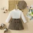 thumbnail image 2 of Futezty Toddler Boys Girls Clothes Fall Winter Outfit Sets, Baby Outfits Long Sleeve Round Neckline Plaid 0 6 12 18 24 Months 2T 3T 4T 2 Pcs Sweatshirt and Jogger Set, 2 of 6