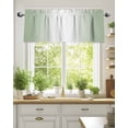 thumbnail image 2 of Sage Green Valances for Windows and White Gradient Valance Rod Pocket Light Filtering Short Window Treatments Curtains for Kitchen Bathroom Living Room Bedroom, 1 Panel, 42 x 12 Inch, 2 of 7