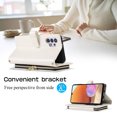 thumbnail image 2 of Allytechgroup for Samsung Galaxy A32 4G Wallet Case, Premium PU Leather Magnetic Buckle Zipper Pocket Card Slots Flip Stand Protective Cover with Hand Strap & Shoulder Strap - White, 2 of 12