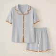 thumbnail image 5 of Naittoop Pajama for Women Set Short Sleeve Button Down Pajamas Sets Soft Lounge Sets for Women Sleepwear PJS, 5 of 5