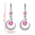 thumbnail image 5 of Volity Moon Star Drop Dangle Earrings for Women, Hypoallergenic Zirconia Silver Earrings, Birthday Valentine's Day Gifts for Women, 5 of 5