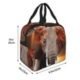 thumbnail image 4 of Kdxio Elephant Sunset in Kenya Print Insulated Lunch Bag,Reusable Tote Lunch Box for Women Men,Leakproof Cooler Lunch Bags for Work Office Travel Picnic, 4 of 6