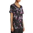 thumbnail image 5 of Scrubstar "Magical Bouquet" Women's V-Neck Print Scrub Top, 5 of 6