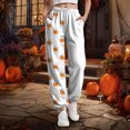 thumbnail image 5 of TOWED22 Halloween Baggy Sweatpants for Women Trendy Print Joggers Casual Loose Fall Drawstring Sweat Pants Fashion Clothes(White,XXL), 5 of 7
