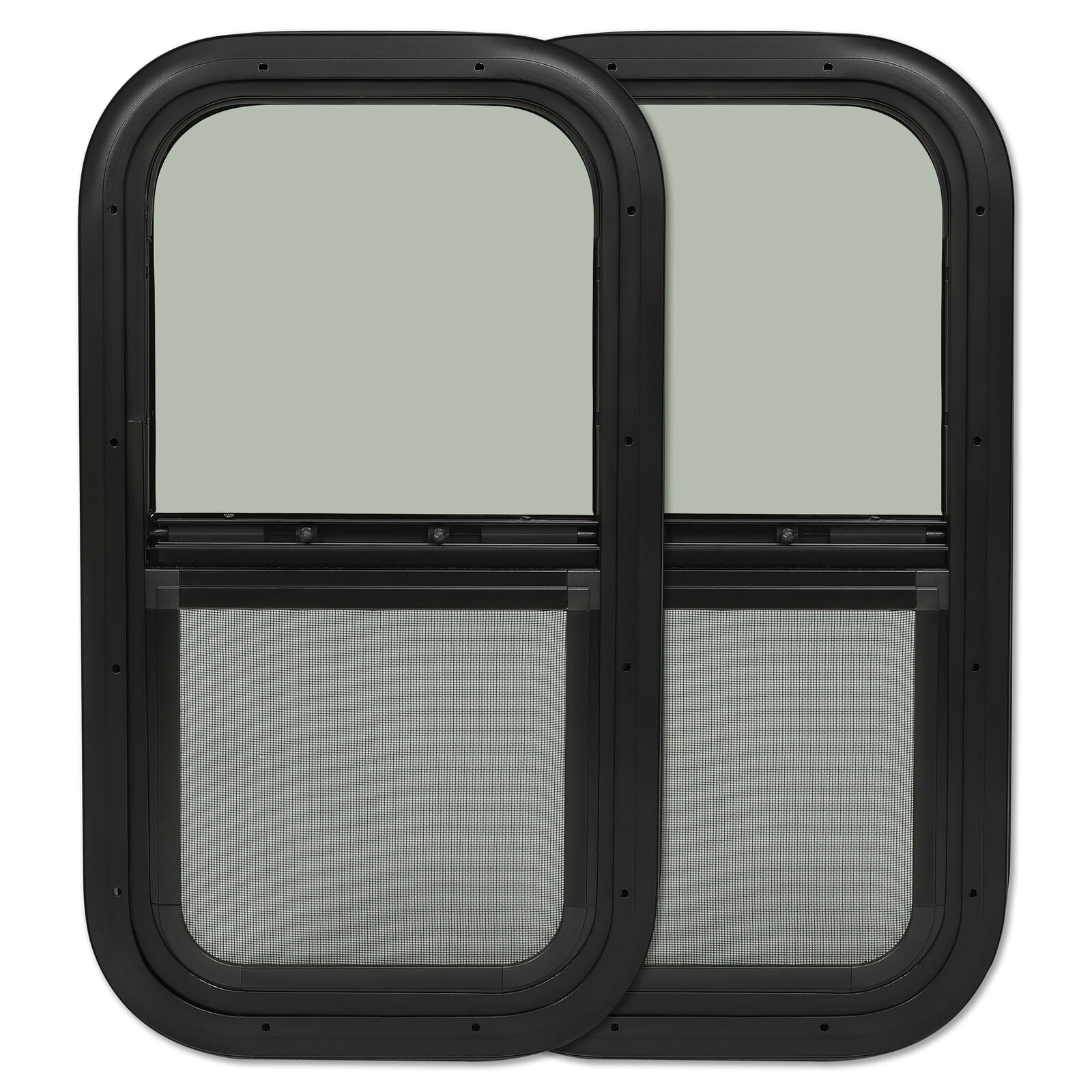 Kojem 2PCS 12 x 22 RV Window Tiny House Vertical Slider W/Screen