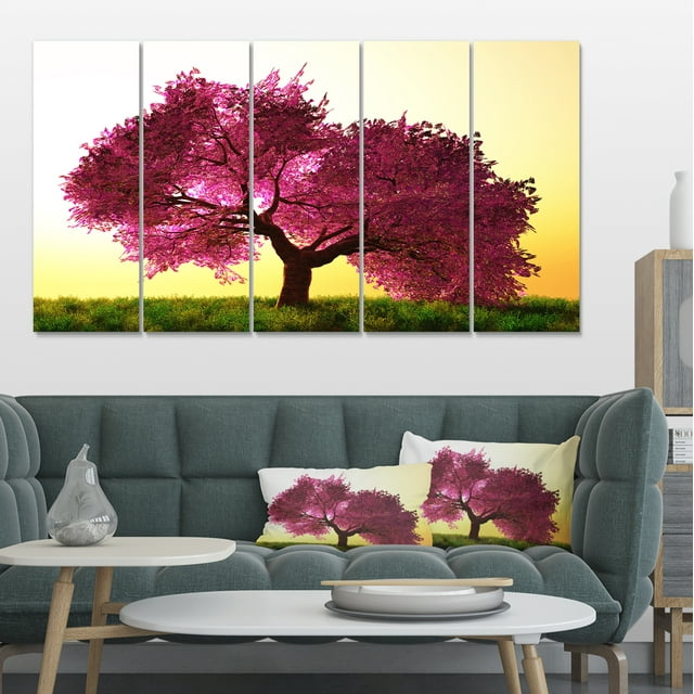 Cherry Blossom in Beautiful Garden - Landscape Canvas Art Print
