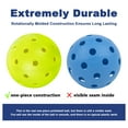 thumbnail image 4 of Muka 10 Pack Outdoor Pickleball Balls, Seamless 40 Holes Pickleball Balls with a Mesh Bag-Neon Green, 4 of 7