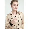thumbnail image 5 of Camii Mia Women's Double Breasted Trenchcoat Windbreaker Coat Outwear, 5 of 8