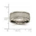 thumbnail image 6 of Titanium Polished 9mm Textured Rounded Edge Ring, 6 of 6