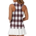 thumbnail image 6 of Sleeveless Golf Shirts for Women Tank Top Collared Zip, Athletic Quick Dry Polo Shirt for Golf and Tennis Wine XXL, 6 of 6