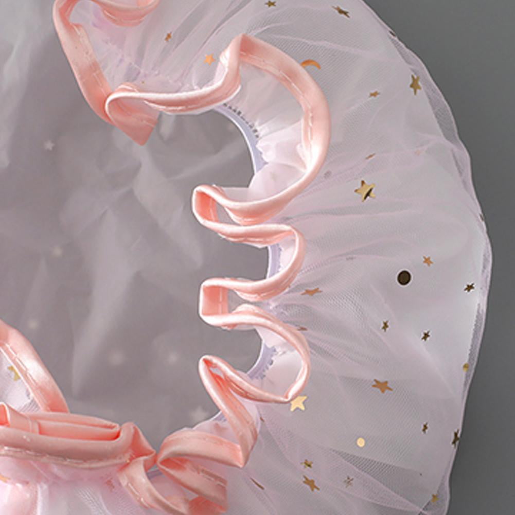 "Waterproof Hat Protect Lady Hair Bath Shower Care Salon Cap "