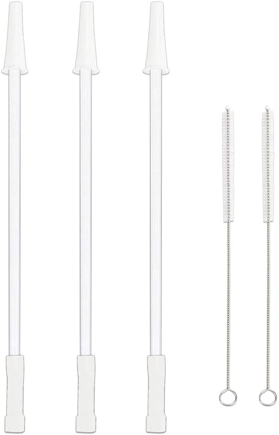 Straws Compatible Gallon Water Bottle BPA ， Reusable Adjustable Straws for 128oz 64oz Gallon Jug， 1/Half Gallon Water Bottle - 3 Straws Set