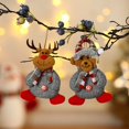 thumbnail image 4 of Xmas Plush Doll Decorations Hanging Christmas Tree Pendants for Holiday Home Party Decor,Santa Claus/Snowman/Reindeer/Bear, 4 of 5