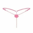thumbnail image 3 of uublik Thongs for Women Hot Pink No Show Thong Underwear Stretch Breathable Low Rise Panties, 3 of 3