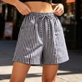 thumbnail image 5 of Tumotour Plus Size Summer Board Shorts for Women'S Checkered Double Pocket Wide-Leg Shorts Loose Sporty Elasticated Side Pocket Drawstring Elastic Waist Shorts Athletic Workout Shorts, 5 of 8