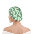 thumbnail image 6 of Yiaed Dinosaurs on Roller Skater Print Reusable Shower Cap & Bath Cap & Lined, Oversized Waterproof Shower Caps Designed for all Hair Lengths, 6 of 7