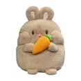 thumbnail image 1 of Juguete de peluche de animal encantador y abrazable, adorno de simulación, regalo de cumpleaños, suave conejo rábano gris, 1 of 9