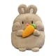 thumbnail image 1 of Peluche de juguete suave, regalo de inauguración de la casa, almohada para dormir abrazable, juguete de peluche lindo conejo rábano gris, 1 of 9