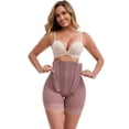 thumbnail image 4 of DARING DIVA High Rise Shorts Shapewear Lace Trim Zipper Hooks Closure L Dark Brown, 4 of 6