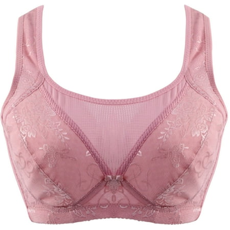 

Bigersell Full Coverage Bra Women Bra No Underwire Lace Comfortable Breathable Tops Solid Underwear Women s Plus Size Wireless Comfortable Bra Style 5236 42B