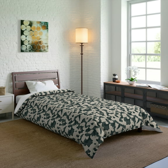Tan Sand/Rock Abstract Pattern Camo Comforter - Camo Color Code 0048