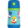 thumbnail image 1 of Thermos Kids Bouteille avec Paille en Acier Inoxydable 10 Oz, Bébé Requin, 1 of 6