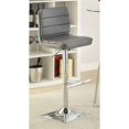 thumbnail image 2 of Bowery Hill Tabouret de Bar Réglable en Faux Cuir Gris et Chrome, 2 of 2