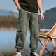 thumbnail image 1 of Pantalones largos de pana para hombre, con cordón y cintura elástica, holgados, para correr, informales, cargo, largos, de algodón y licra., 1 of 5