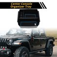 thumbnail image 3 of Bandejas organizadoras del consola central Unique Bargains para Jeep Wrangler JK JKU Rubicon Sport 2011-2018, bandeja de inserción para almacenamiento en el reposabrazos, plástico negro azul, 3 of 6