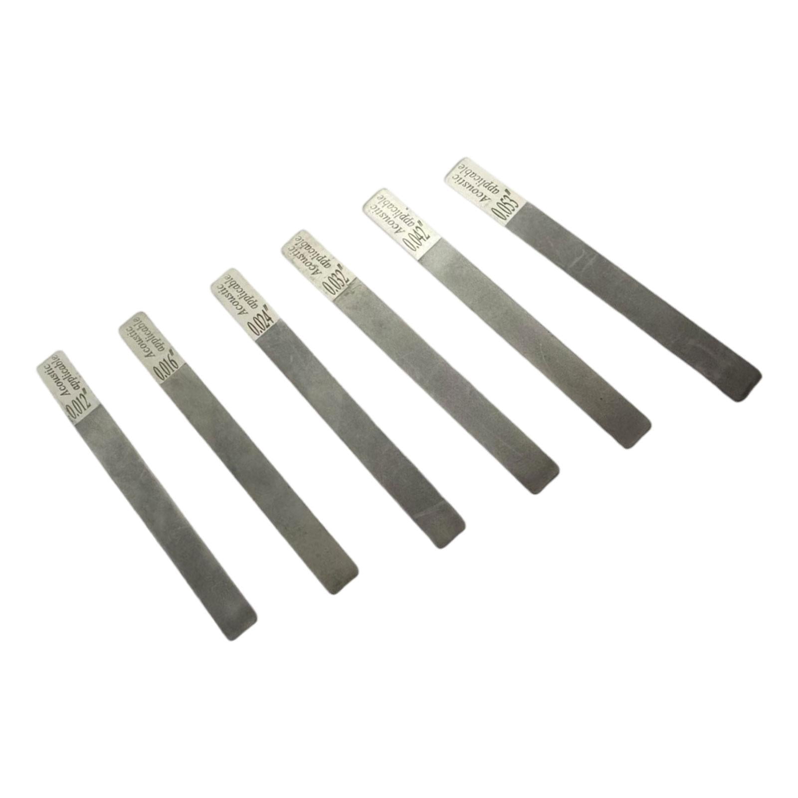 LeeQinersw 6Pcs Guitar Gauged Nut Slotting File Set Stainless Steel for Repairing Parts Acoustic 12 to 53