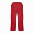 thumbnail image 4 of Domuza Men's Cargo Shorts 3/4 Relaxed Fit Below Knee Work Shorts Drawstring Elastic Waist Hiking Shorts with Pockets Wine XL, 4 of 7