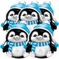 thumbnail image 1 of Charm navidad invierno regalo XmasPenguin01 5Pzas Plata S925 Chapa Separador Fijo Pingüino Navideño Plata/Azul Caja Blan, 1 of 3